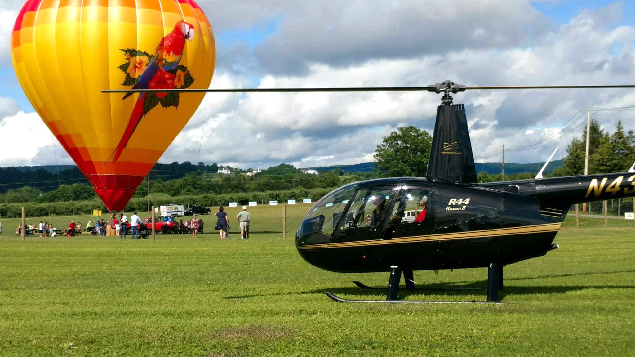 Helicopter ride at Hudson Valley Balloon Festival